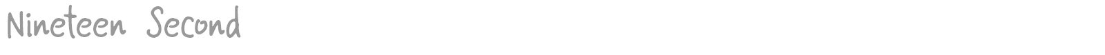 Nineteen Second font preview